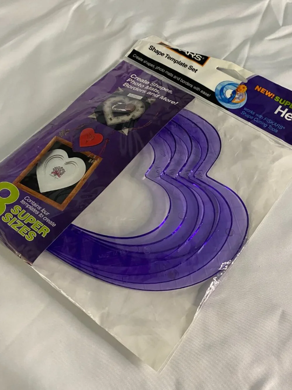 Fiskars Super-Sized Hearts Shape Template Set 4pc 8 Sizes
